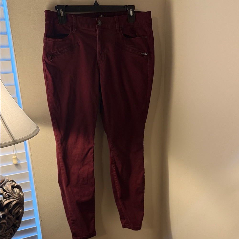 Women's Burgundy Jeans